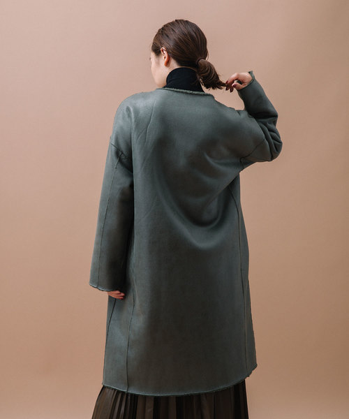 MARECHAL TERRE(マルシャルテル)の「リバーシブルビックシルエットムートンコート(ムートンコート・レディース・ブラック/ブラウン/カーキ/モカ・SMALL/MEDIUM)」の21枚目の写真