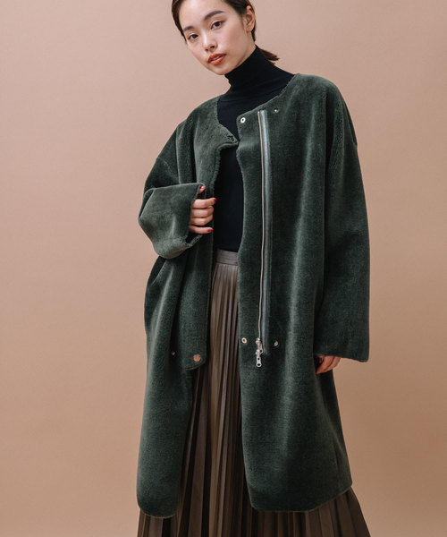 MARECHAL TERRE(マルシャルテル)の「リバーシブルビックシルエットムートンコート(ムートンコート・レディース・ブラック/ブラウン/カーキ/モカ・SMALL/MEDIUM)」の9枚目の写真