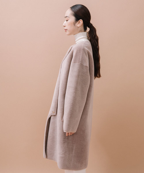 MARECHAL TERRE(マルシャルテル)の「リバーシブルビックシルエットムートンコート(ムートンコート・レディース・ブラック/ブラウン/カーキ/モカ・SMALL/MEDIUM)」の10枚目の写真