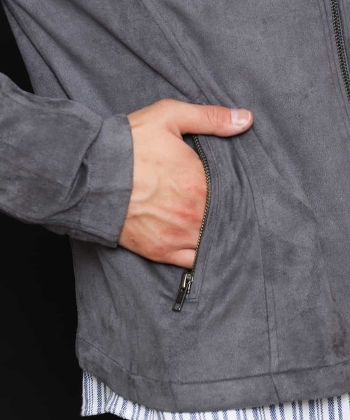 MK MICHEL KLEIN HOMME （エムケーミッシェルクランオム）の「ライダースブルゾン / ポンチスエード（ライダースジャケット・メンズ・チャコールグレー/ベージュ/ネイビー・46/48/51）」の17枚目の写真