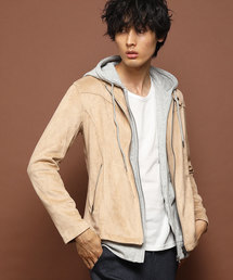 ライダースブルゾン / ポンチスエード