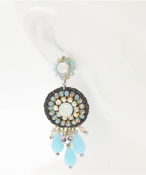 ROSE BUD（ローズバッド）の「(BU ACCESSORIES)WE1534 EARRING（ピアス（両耳用）・レディース・グリーン系その他/ピンク・ONE SIZE）」の3枚目の写真