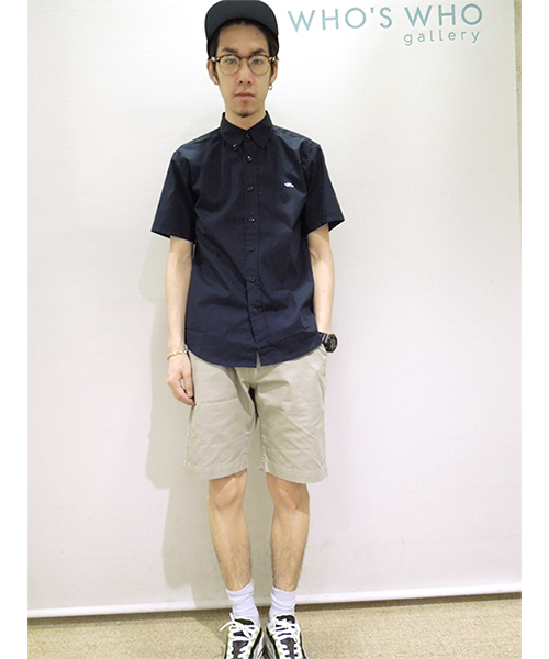 WHO'S WHO gallery（フーズフーギャラリー）の「【BOYMAN】トリコブロードB/D半袖シャツ（シャツ/ブラウス・メンズ・ホワイト/ネイビー・X-SMALL/MEDIUM/SMALL/LARGE）」の10枚目の写真