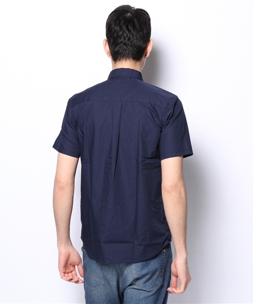 WHO'S WHO gallery（フーズフーギャラリー）の「【BOYMAN】トリコブロードB/D半袖シャツ（シャツ/ブラウス・メンズ・ホワイト/ネイビー・X-SMALL/MEDIUM/SMALL/LARGE）」の5枚目の写真