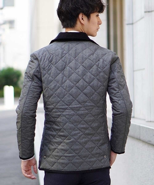 MK MICHEL KLEIN HOMME （エムケーミッシェルクランオム）の「コート／ランヘリキルト（ステンカラーコート・メンズ・ネイビー/グレー・46/48/51）」の8枚目の写真