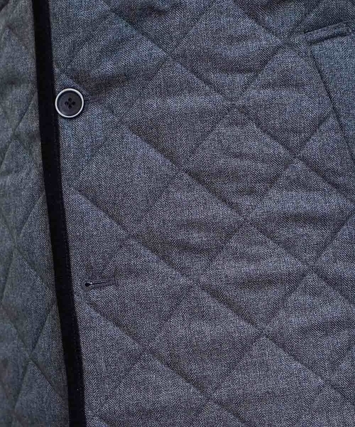 MK MICHEL KLEIN HOMME （エムケーミッシェルクランオム）の「コート／ランヘリキルト（ステンカラーコート・メンズ・ネイビー/グレー・46/48/51）」の14枚目の写真