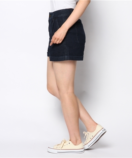 WEGO（ウィゴー）の「WEGO/ハイウエストタックショーツ（チノパンツ・レディース・ブラック/インディゴブルー/ネイビー/その他1・FREE）」の14枚目の写真