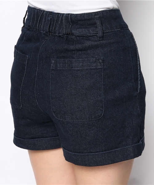 WEGO（ウィゴー）の「WEGO/ハイウエストタックショーツ（チノパンツ・レディース・ブラック/インディゴブルー/ネイビー/その他1・FREE）」の6枚目の写真