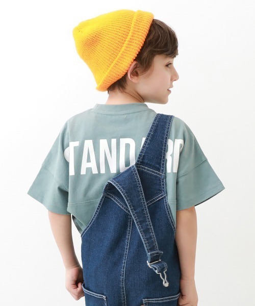 devirock（デビロック）の「バックロゴプリント半袖Tシャツ（Tシャツ/カットソー・キッズ・パープル系その他/モカ/ピンク系その他/イエロー系その他/パープル/ブルーグレー/ベージュ/ブラック/ダークオリーブ/ホワイト/ダークベージュ/ネイビー/ブルー系その他/バイオレット/グリーン系その他/グレー系その他/パープル系その他2・110cm/100cm/160cm/90cm/140cm/130cm/150cm/120cm/80ｃｍ）」の11枚目の写真