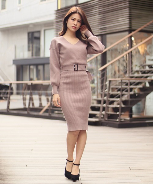 LIPSERVICE（リップサービス）の「ドルマンカシュクールニット