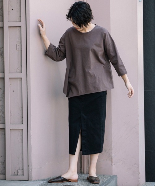 Munich(ミューニック)の「ウォッシュ10.5ozハイブリッドデニム タイトスカート(デニムスカート・レディース・ブラック/インディゴブルー・S/M/XS)」の18枚目の写真