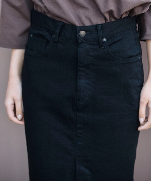 Munich(ミューニック)の「ウォッシュ10.5ozハイブリッドデニム タイトスカート(デニムスカート・レディース・ブラック/インディゴブルー・S/M/XS)」の15枚目の写真