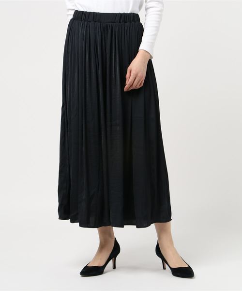 JETSET SOLO PLUS （ジェットセットソロプラス）の「割繊サテンドレープパンツ（その他パンツ・レディース・ネイビー/ピンク/グレイッシュベージュ・FREE）」の10枚目の写真