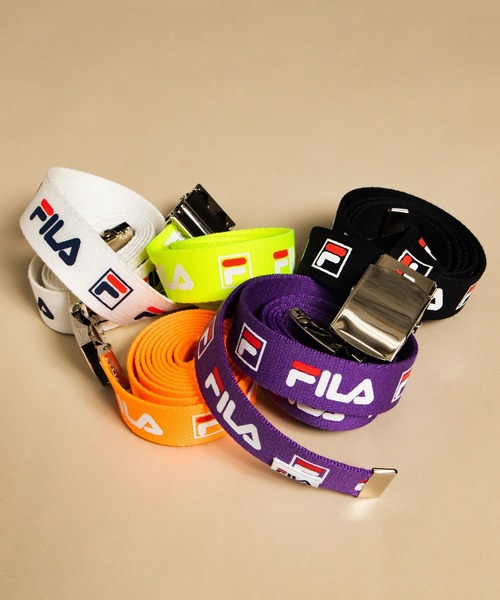 FILA（フィラ）の「∴WEGO/FILA別注ロゴプリントガチャベルト（ベルト・メンズ・イエロー/オレンジ/パープル/ホワイト/ブラック・FREE）」の11枚目の写真