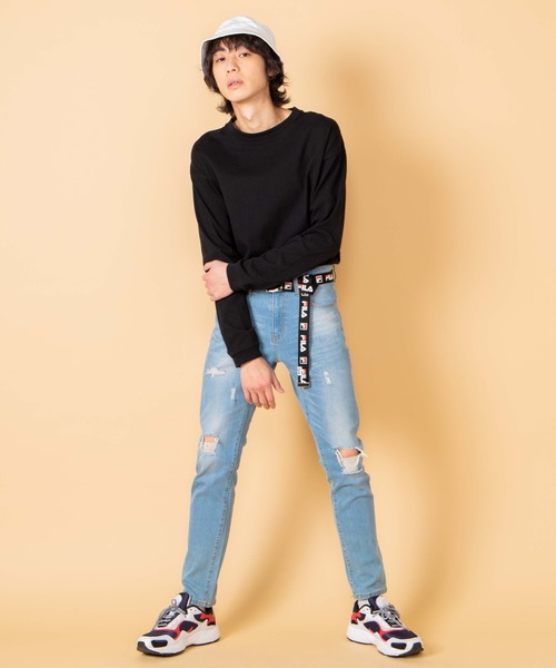 FILA（フィラ）の「∴WEGO/FILA別注ロゴプリントガチャベルト（ベルト・メンズ・イエロー/オレンジ/パープル/ホワイト/ブラック・FREE）」の6枚目の写真