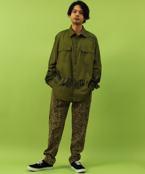 ８(eight)（エイト）の「デコレーション ビッグシャツ オーバー ビッグシルエット（シャツ/ブラウス・メンズ・ブラック/ベージュ/オリーブ/ブルー・FREE）」の9枚目の写真