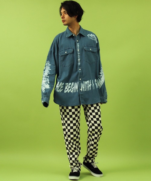 ８(eight)（エイト）の「デコレーション ビッグシャツ オーバー ビッグシルエット（シャツ/ブラウス・メンズ・ブラック/ベージュ/オリーブ/ブルー・FREE）」の11枚目の写真