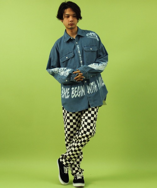 ８(eight)（エイト）の「デコレーション ビッグシャツ オーバー ビッグシルエット（シャツ/ブラウス・メンズ・ブラック/ベージュ/オリーブ/ブルー・FREE）」の12枚目の写真