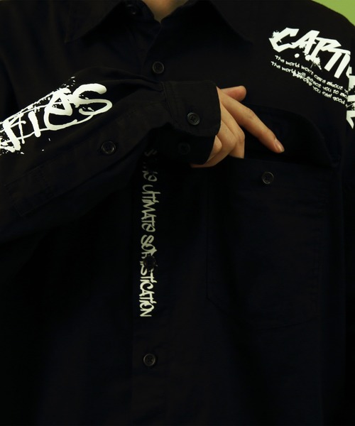 ８(eight)（エイト）の「デコレーション ビッグシャツ オーバー ビッグシルエット（シャツ/ブラウス・メンズ・ブラック/ベージュ/オリーブ/ブルー・FREE）」の17枚目の写真