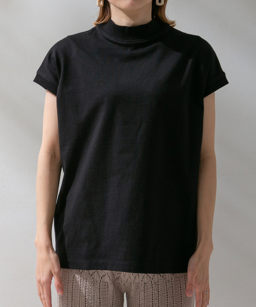 rectangle(レクタングル)の「USAコットンハイネックカットソー(Tシャツ/カットソー・レディース・オフホワイト/ピンク/グリーン/ブラック/ベージュ/モカ・FREE)」の13枚目の写真