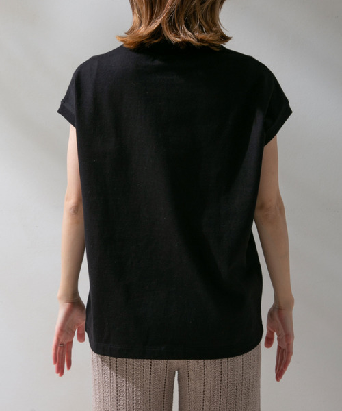rectangle(レクタングル)の「USAコットンハイネックカットソー(Tシャツ/カットソー・レディース・オフホワイト/ピンク/グリーン/ブラック/ベージュ/モカ・FREE)」の14枚目の写真