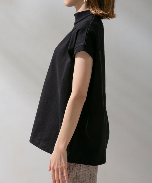rectangle(レクタングル)の「USAコットンハイネックカットソー(Tシャツ/カットソー・レディース・オフホワイト/ピンク/グリーン/ブラック/ベージュ/モカ・FREE)」の15枚目の写真