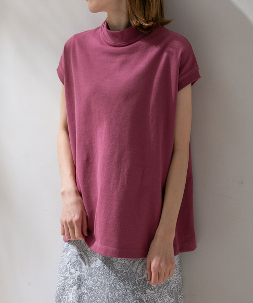 rectangle(レクタングル)の「USAコットンハイネックカットソー(Tシャツ/カットソー・レディース・オフホワイト/ピンク/グリーン/ブラック/ベージュ/モカ・FREE)」の21枚目の写真