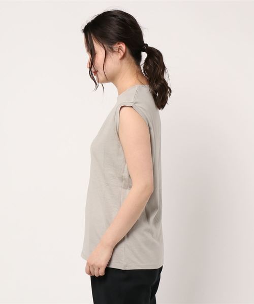 fifth（フィフス）の「ノースリーブカットソー（Tシャツ/カットソー・レディース・ホワイト/グレイッシュベージュ・MEDIUM）」の4枚目の写真