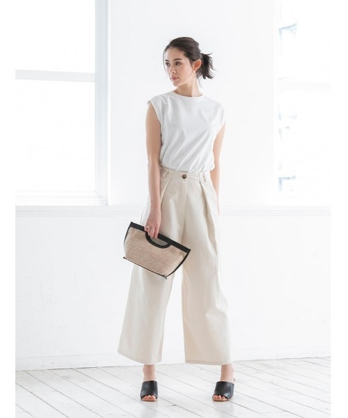 fifth（フィフス）の「ノースリーブカットソー（Tシャツ/カットソー・レディース・ホワイト/グレイッシュベージュ・MEDIUM）」の7枚目の写真