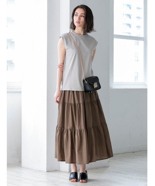 fifth（フィフス）の「ノースリーブカットソー（Tシャツ/カットソー・レディース・ホワイト/グレイッシュベージュ・MEDIUM）」の6枚目の写真