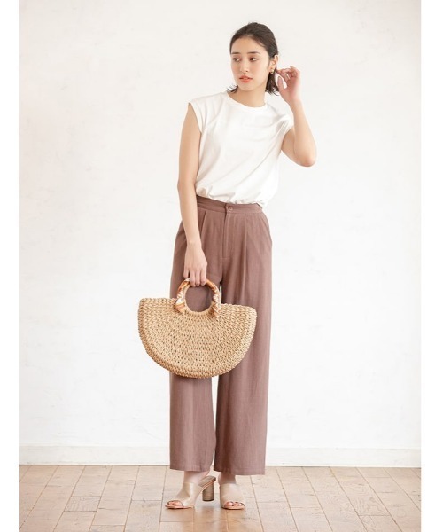 fifth（フィフス）の「ノースリーブカットソー（Tシャツ/カットソー・レディース・ホワイト/グレイッシュベージュ・MEDIUM）」の5枚目の写真