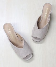 Liberty Doll / 7cmチャンキーヒールスクエアトゥVカットサンダル(5426)