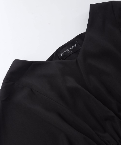 MAISON DE THERESE（メゾン ド テレーズ）の「ウエストゴム　Vネック　ロングシャツ（シャツ/ブラウス・レディース・ホワイト/ブラック/グレー・M）」の15枚目の写真