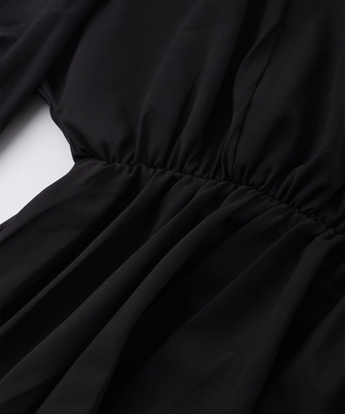 MAISON DE THERESE（メゾン ド テレーズ）の「ウエストゴム　Vネック　ロングシャツ（シャツ/ブラウス・レディース・ホワイト/ブラック/グレー・M）」の17枚目の写真