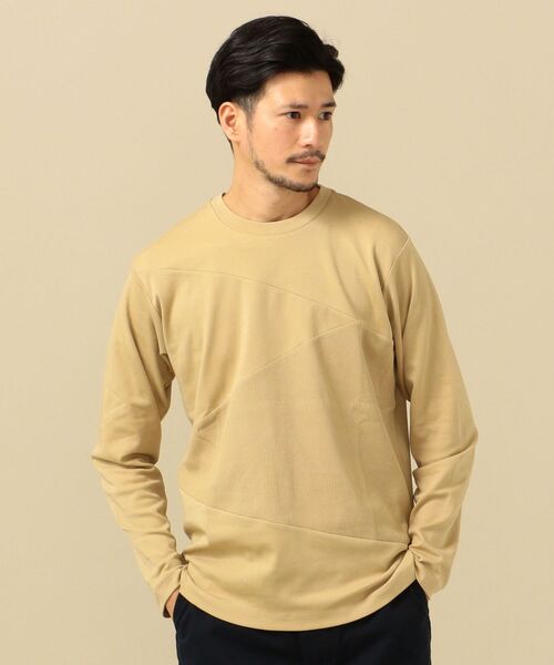 SHIPS(シップス)の「SC: ワッフル/スムース 異素材切り替え ロングスリーブ Tシャツ (ロンT)(Tシャツ/カットソー・メンズ・ベージュ/ネイビー/オフホワイト/ピンク系その他・MEDIUM/LARGE/X-LARGE/SMALL)」の4枚目の写真