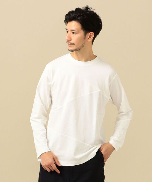 SHIPS(シップス)の「SC: ワッフル/スムース 異素材切り替え ロングスリーブ Tシャツ (ロンT)(Tシャツ/カットソー・メンズ・ベージュ/ネイビー/オフホワイト/ピンク系その他・MEDIUM/LARGE/X-LARGE/SMALL)」の5枚目の写真