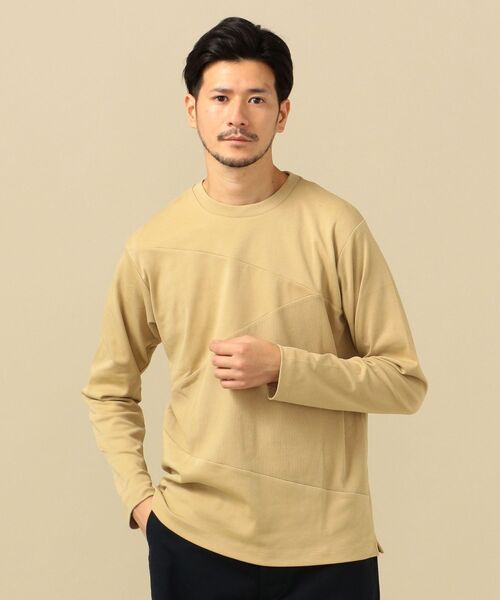 SHIPS(シップス)の「SC: ワッフル/スムース 異素材切り替え ロングスリーブ Tシャツ (ロンT)(Tシャツ/カットソー・メンズ・ベージュ/ネイビー/オフホワイト/ピンク系その他・MEDIUM/LARGE/X-LARGE/SMALL)」の10枚目の写真