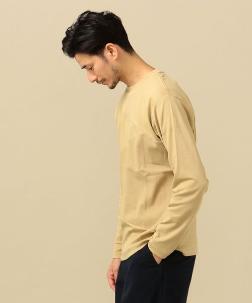 SHIPS(シップス)の「SC: ワッフル/スムース 異素材切り替え ロングスリーブ Tシャツ (ロンT)(Tシャツ/カットソー・メンズ・ベージュ/ネイビー/オフホワイト/ピンク系その他・MEDIUM/LARGE/X-LARGE/SMALL)」の11枚目の写真