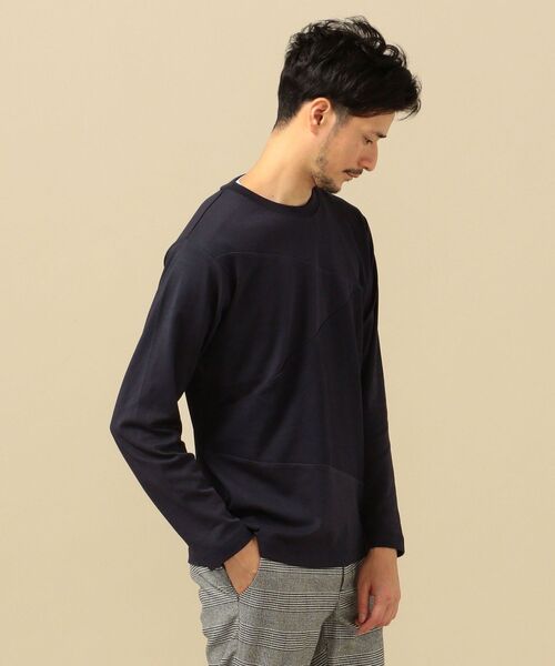 SHIPS(シップス)の「SC: ワッフル/スムース 異素材切り替え ロングスリーブ Tシャツ (ロンT)(Tシャツ/カットソー・メンズ・ベージュ/ネイビー/オフホワイト/ピンク系その他・MEDIUM/LARGE/X-LARGE/SMALL)」の14枚目の写真