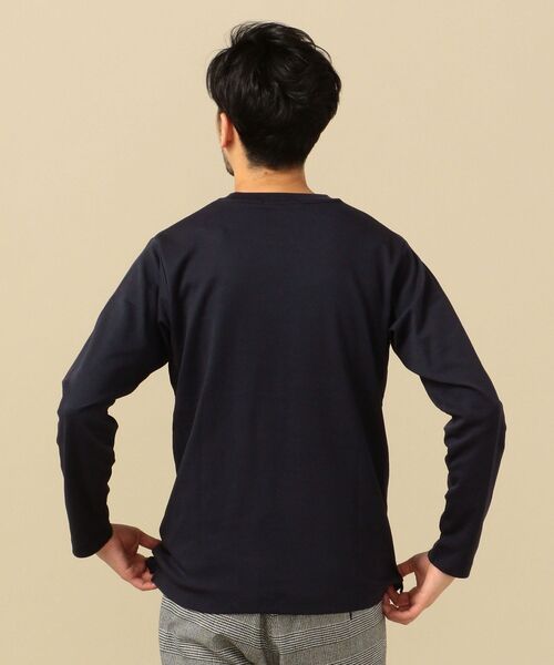 SHIPS(シップス)の「SC: ワッフル/スムース 異素材切り替え ロングスリーブ Tシャツ (ロンT)(Tシャツ/カットソー・メンズ・ベージュ/ネイビー/オフホワイト/ピンク系その他・MEDIUM/LARGE/X-LARGE/SMALL)」の16枚目の写真