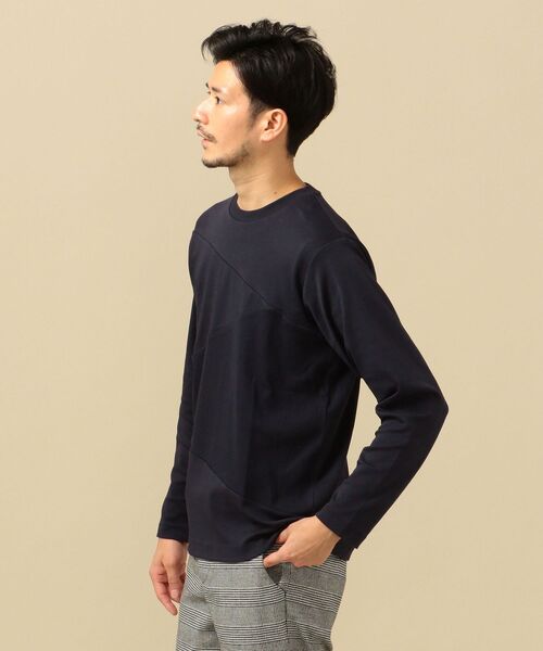 SHIPS(シップス)の「SC: ワッフル/スムース 異素材切り替え ロングスリーブ Tシャツ (ロンT)(Tシャツ/カットソー・メンズ・ベージュ/ネイビー/オフホワイト/ピンク系その他・MEDIUM/LARGE/X-LARGE/SMALL)」の17枚目の写真