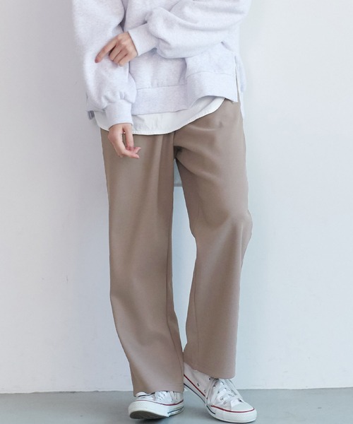 coca(coca)(コカ)の「ジョーゼットリラックスパンツ(その他パンツ・レディース・ブラック/イエロー/アイボリー/グレイッシュベージュ・ONE SIZE)」の1枚目の写真