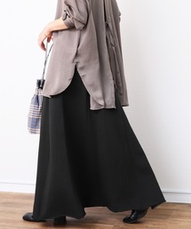 裾切りっぱなしスウェットフレアスカート