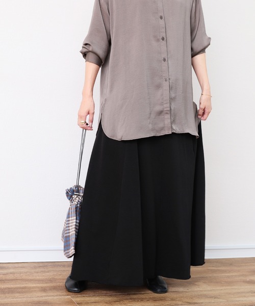 セール】裾切りっぱなしスウェットフレアスカート（スカート）｜reca