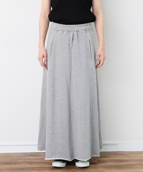 セール】裾切りっぱなしスウェットフレアスカート（スカート）｜reca