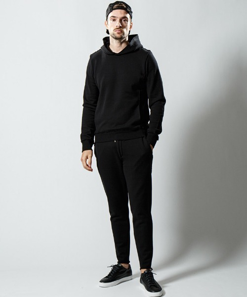 wjk(ダヴルジェイケイ)の「mpa2453-cut off sweat pull-parker パーカー(パーカー・メンズ・ピンク/トップグレー/ブラック・L/M/XL/S)」の11枚目の写真