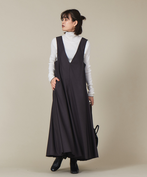 Rouge vif（ルージュヴィフ）の「ノースリーブフレアワンピース（ワンピース・レディース・ブラック/グレー・フリー）」の2枚目の写真