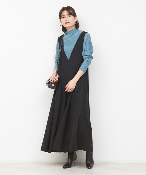 Rouge vif（ルージュヴィフ）の「ノースリーブフレアワンピース（ワンピース・レディース・ブラック/グレー・フリー）」の3枚目の写真