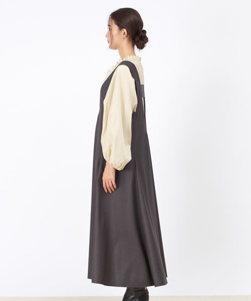 Rouge vif（ルージュヴィフ）の「ノースリーブフレアワンピース（ワンピース・レディース・ブラック/グレー・フリー）」の8枚目の写真