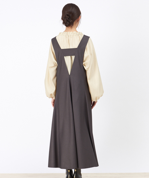 Rouge vif（ルージュヴィフ）の「ノースリーブフレアワンピース（ワンピース・レディース・ブラック/グレー・フリー）」の9枚目の写真